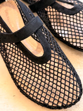 mesh black ballet flat