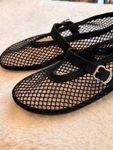 mesh black ballet flat