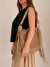 Fringe and studs  Leather bag