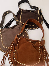 Fringe and studs  Leather bag