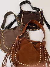 Fringe and studs  Leather bag