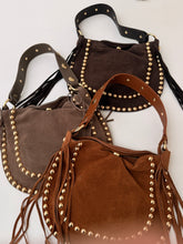Fringe and studs  Leather bag