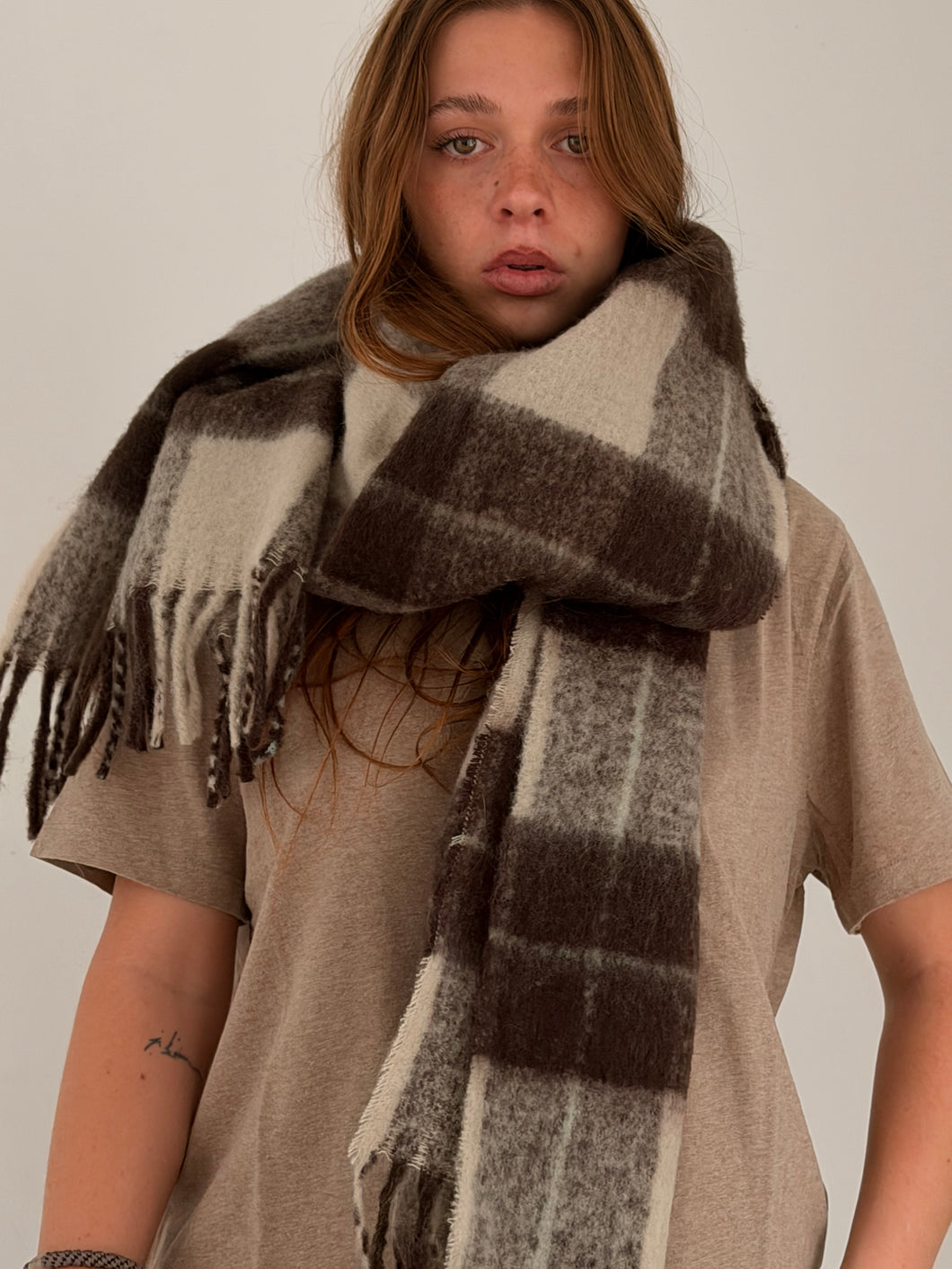 mamapapa - printed chocolate scarf