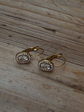Oval rock earrings