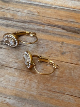 Oval rock earrings