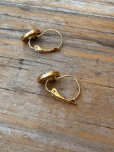 Oval rock earrings