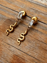 snake and Diamond dangle earrings