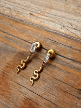 snake and Diamond dangle earrings