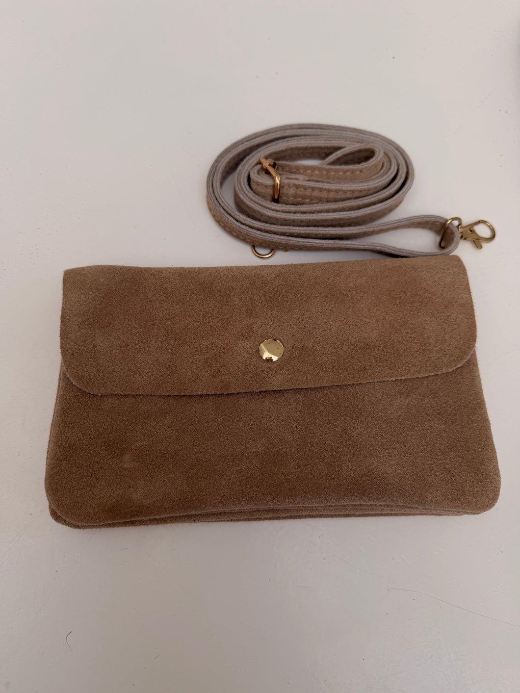 Suede mini bag
