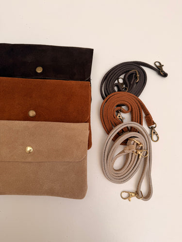 Suede mini bag