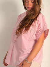 Mamapapa - Hornet Striped Blouse in Pink