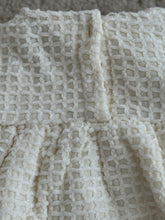 Cream waffle one piece with hat