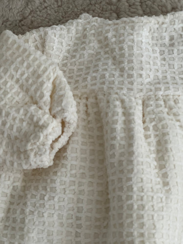 Cream waffle dress