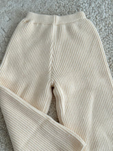 cream ribbed knit pants