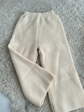 cream ribbed knit pants