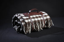 Shepherd leather handle or checked Blanket