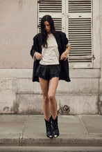 mamapapa - leather lace short