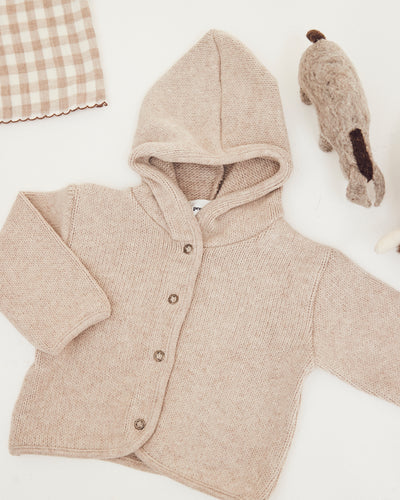 Pequeno - baby cardigan tender hood