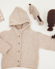 Pequeno - baby cardigan tender hood