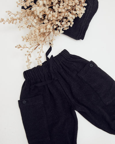 Pequeno - baby pants soft cargo carbon