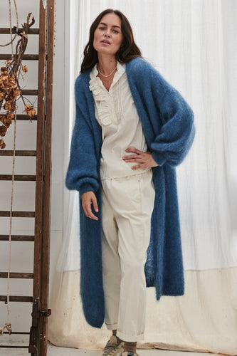 mamapapa Buena cornflower blue long cardigan