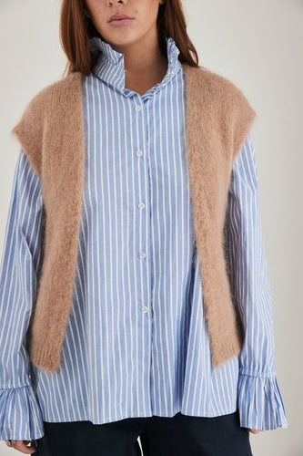 mamapapa Felix mohair beige vest