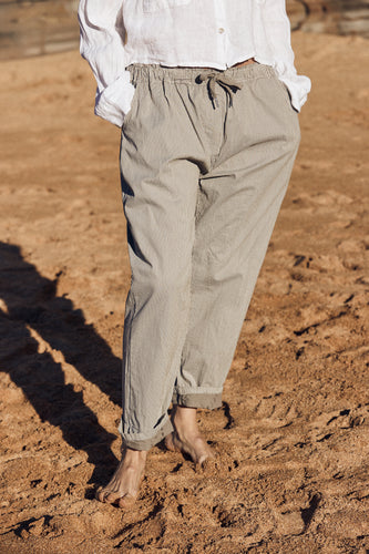 mamapapa - Pepa stripes mushroom/grey pants