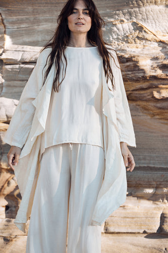 Mamapapa - Roussillon linen offwhite jacket