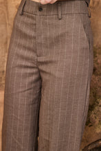 Pinstripe beige suit