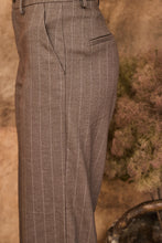 Pinstripe beige suit