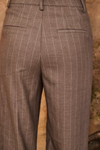 Pinstripe beige suit
