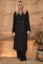 Coat black double breast