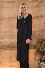 Coat black double breast