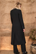 Coat black double breast