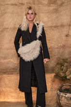 Coat black double breast