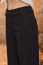 Pinstripe black suit