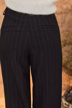 Pinstripe black suit