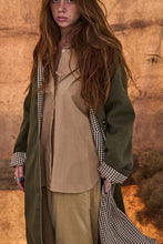 mamapapa - pudding reversible  trench coat khaki