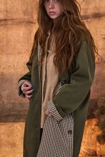 mamapapa - pudding reversible  trench coat khaki