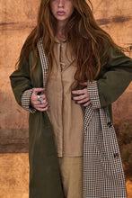 mamapapa - pudding reversible  trench coat khaki