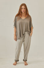 Pepa stripes mushroom/grey pants