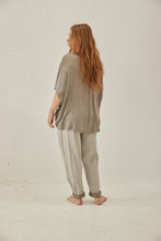 Pepa stripes mushroom/grey pants