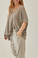 Pepa stripes mushroom/grey pants