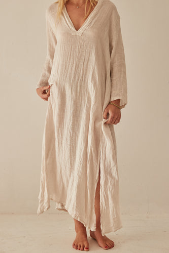 Sandy linen kaftan