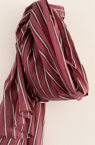 Stripe burgundy sarong / scarf