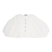 Tocoto vintage - Plumeti fabric cropped blouse
