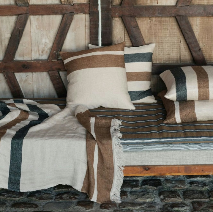 Libeco - Belgium towel pillow dakota stripe