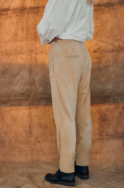 mamapapa - forte cream suede pants