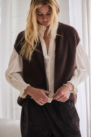 mamapapa - Berry zip knit vest