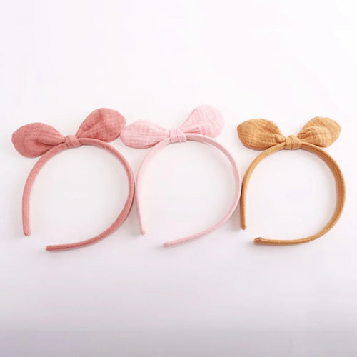 bow headband - Double gauze